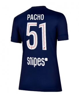 Billige Fotballdrakt Paris Saint-Germain Willian Pacho #51 Replika Hjemmedrakt Dame 2025-26 Kortermet Billige Fotballdrakt Paris Saint-Germain Willian Pacho #51 Replika Hjemmedrakt Dame 2025-26 Kortermet